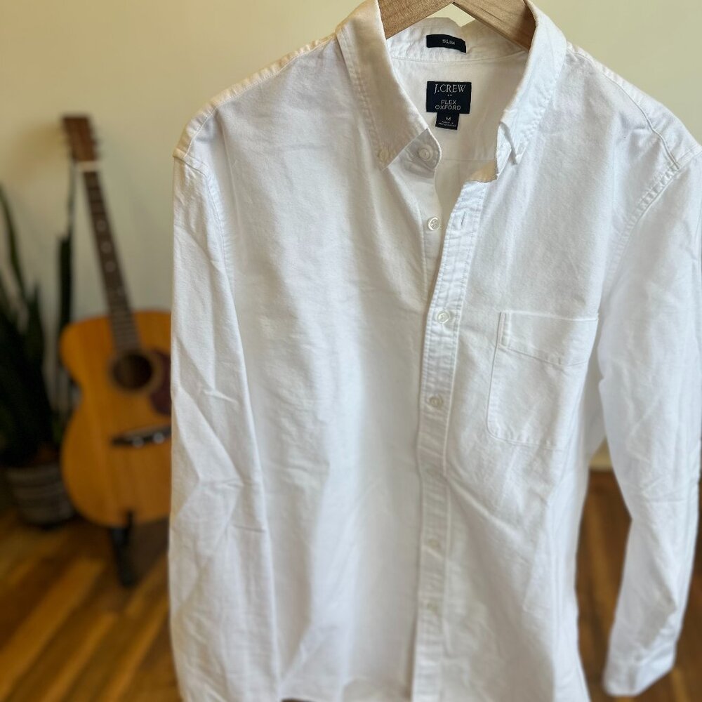 J. Crew Slim White Oxford - Size M